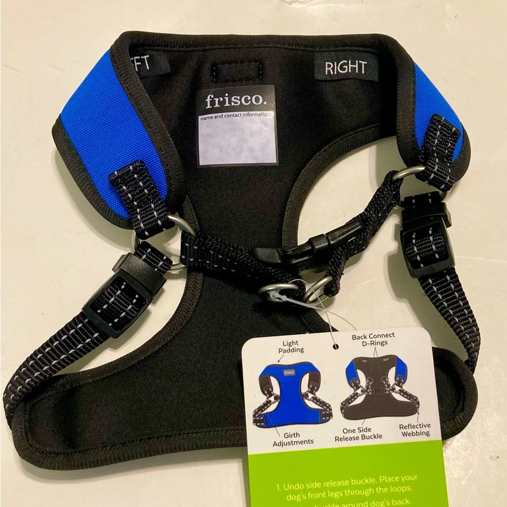 💥💥💥🌟🌟НР🌟🌟💥💥💥New Frisco Step in Comfort Dog Harness Blue - Black SZ-S